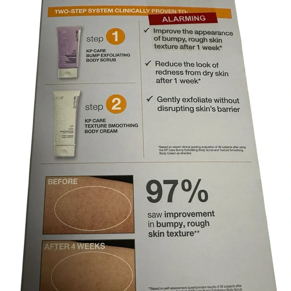 StriVectin KP Care Body System Full size New body scrub and body cream
